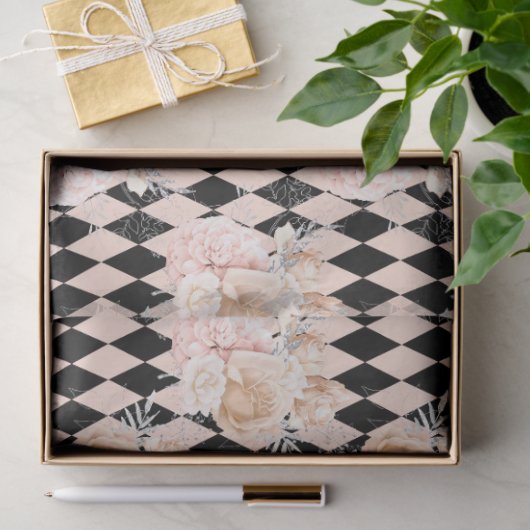 Perzik en Zilveren Reeksontwerp 14 Tissuepapier (Geschenk)