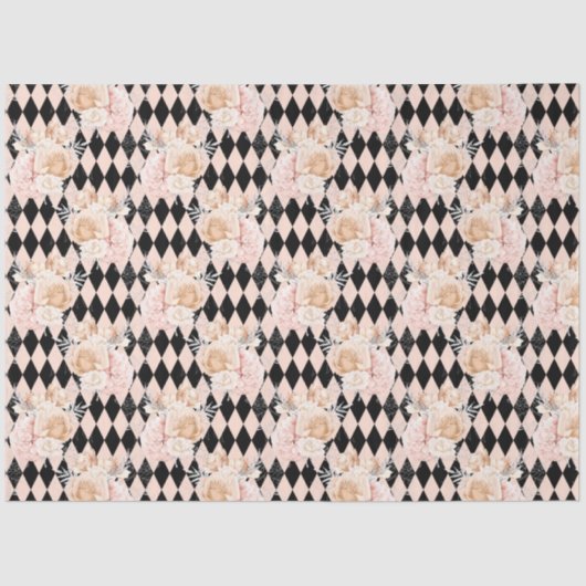 Perzik en Zilveren Reeksontwerp 14 Tissuepapier (Voorkant)