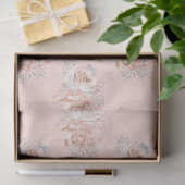 Perzik en Zilveren Reeksontwerp 15 Tissuepapier (Geschenk)