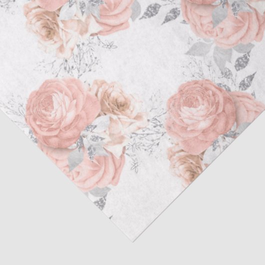 Perzik en Zilveren Reeksontwerp 2 Tissuepapier (Detail)