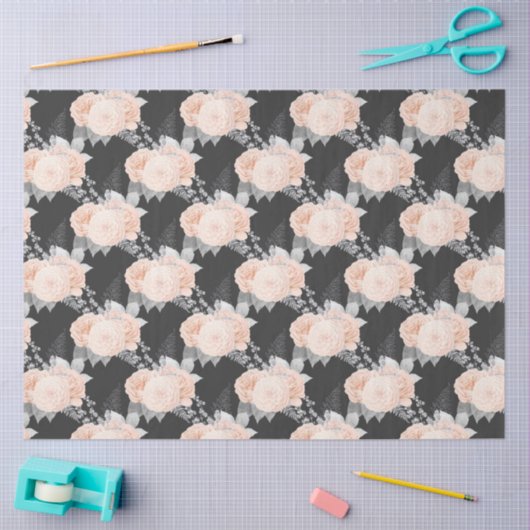 Perzik en Zilveren Reeksontwerp 4 Tissuepapier (Craft)