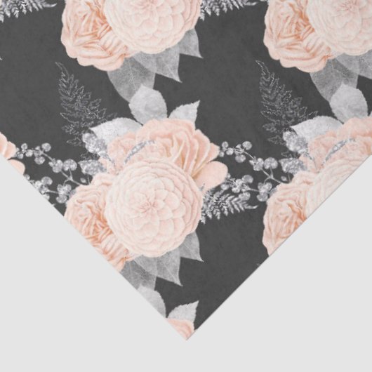 Perzik en Zilveren Reeksontwerp 4 Tissuepapier (Detail)