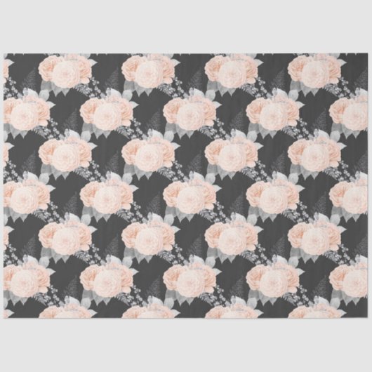 Perzik en Zilveren Reeksontwerp 4 Tissuepapier (Voorkant)