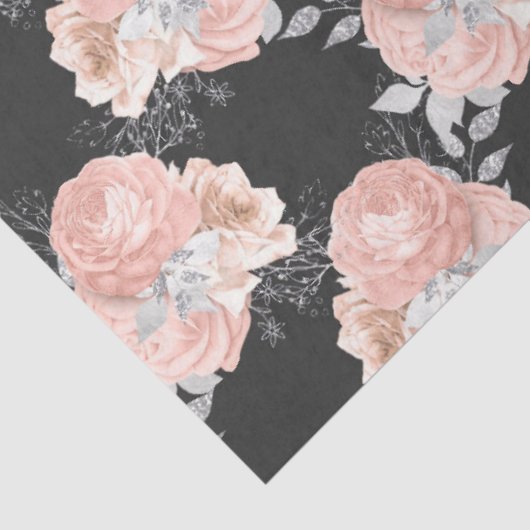 Perzik en Zilveren Reeksontwerp 5 Tissuepapier (Detail)