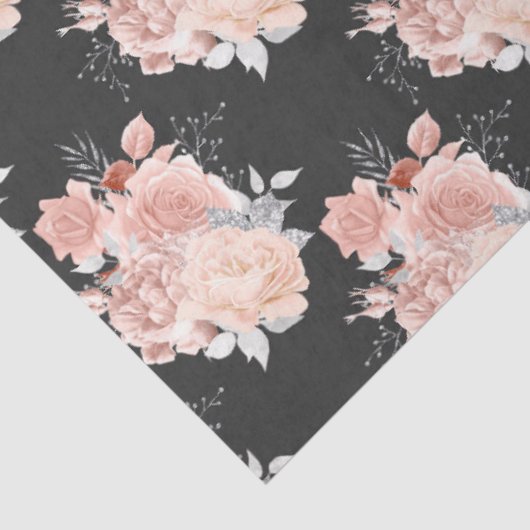 Perzik en Zilveren Reeksontwerp 9 Tissuepapier (Detail)