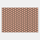 Perzik en zwart Papierpak 5 Inpakpapier Vel (Voorkant 3)