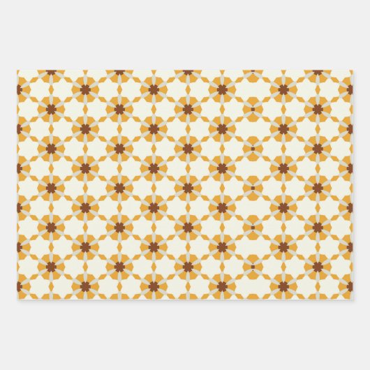 Perzik en zwart Papierpak 5 Inpakpapier Vel (Voorkant 2)