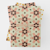 Perzik en zwart Papierpak 5 Inpakpapier Vel (In situ)