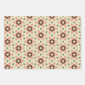 Perzik en zwart Papierpak 5 Inpakpapier Vel (Voorkant)