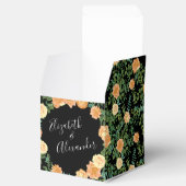 Perzik en zwarte pony's en Roos Floral Wedding Bedankdoosjes (Geopend)