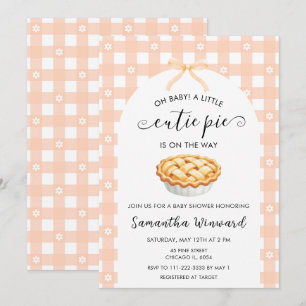 Perzik Flirt Schattig Schatje Baby Shower Kaart