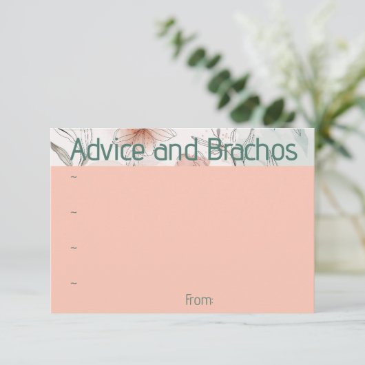 Perzik floral advies Kaart (Staand voorkant)