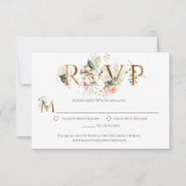 Perzik Floral Gold Terrarium gestileerde RSVP