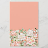 Perzik Floral Neutral Baby shower Advies (Achterkant)