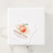 Perzik Fruit Baby shower Bedankjes Labels (In situ)