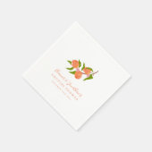 Perzik Fruit Boho Zomer Koppel Bruiloft Feest Servet (Hoek)