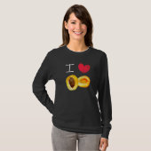 Perzik Fruit Ik hou van Perziken T-shirt (Voorkant volledig)