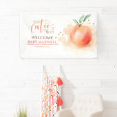 Perzik Fruit Modern Baby shower Spandoek (Insitu)