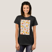  perzik fruit patroon kunst t-shirt (Voorkant volledig)