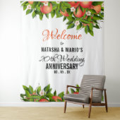 Perzik Fruit Trouw Achtergrond Wandkleed (In situ)