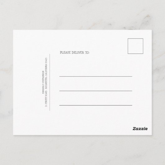 Perzik Fruit Zoet Dank u Briefkaart (Achterkant)