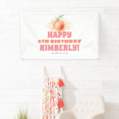 Perzik Fruit Zoet Verjaardagsfeest Spandoek (Insitu)