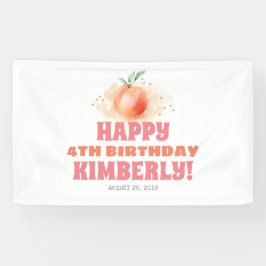 Perzik Fruit Zoet Verjaardagsfeest Spandoek