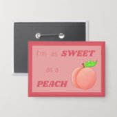 Perzik Fruitcollectie Knop Button (Voorkant / Achterkant)
