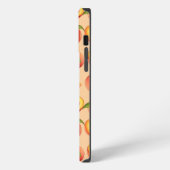 Perzik Fruitpatroon iPhone Hoesje (Linkerkant)