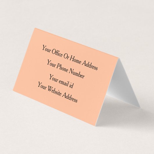 Perzik Fuzz Abrikoos Sinaasappel Roze Custom 2024 Visitekaartje (Achterkant)