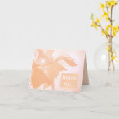 Perzik Fuzz Abstract Bloemstuk Kaart (Gele Bloem)