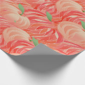 Perzik Fuzz Abstract Botanisch Fruitig Patroon 11 Cadeaupapier (Hoek)