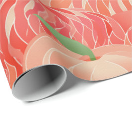 Perzik Fuzz Abstract Botanisch Fruitig Patroon 11 Cadeaupapier