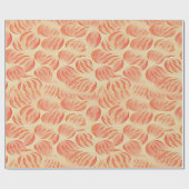 Perzik Fuzz Abstract Botanisch Fruitig Patroon 12 Cadeaupapier (Vlak)