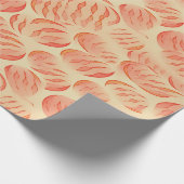 Perzik Fuzz Abstract Botanisch Fruitig Patroon 12 Cadeaupapier (Hoek)