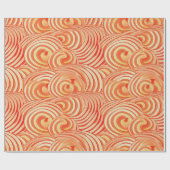 Perzik Fuzz Abstract Botanisch Fruitig Patroon 13 Cadeaupapier (Vlak)