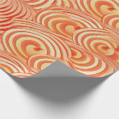 Perzik Fuzz Abstract Botanisch Fruitig Patroon 13 Cadeaupapier (Hoek)