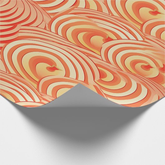 Perzik Fuzz Abstract Botanisch Fruitig Patroon 13 Cadeaupapier (Hoek)