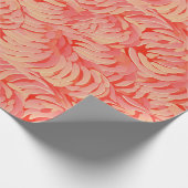 Perzik Fuzz Abstract Botanisch Fruitig Patroon 14 Cadeaupapier (Hoek)