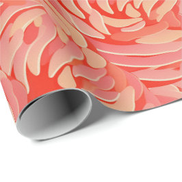 Perzik Fuzz Abstract Botanisch Fruitig Patroon 14 Cadeaupapier