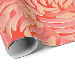 Perzik Fuzz Abstract Botanisch Fruitig Patroon 14 Cadeaupapier