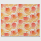 Perzik Fuzz Abstract Botanisch Fruitig Patroon 15 Cadeaupapier (Vlak)