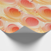 Perzik Fuzz Abstract Botanisch Fruitig Patroon 15 Cadeaupapier (Hoek)