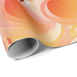Perzik Fuzz Abstract Botanisch Fruitig Patroon 15 Cadeaupapier