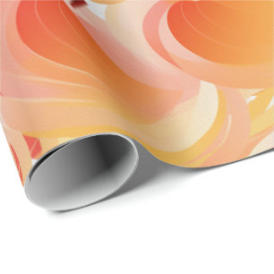Perzik Fuzz Abstract Botanisch Fruitig Patroon 15 Cadeaupapier