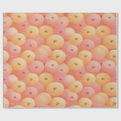 Perzik Fuzz Abstract Botanisch Fruitig Patroon 17 Cadeaupapier (Vlak)