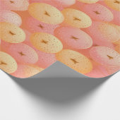 Perzik Fuzz Abstract Botanisch Fruitig Patroon 17 Cadeaupapier (Hoek)