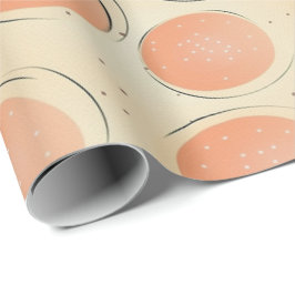 Perzik Fuzz Abstract Botanisch Fruitig Patroon 18 Cadeaupapier