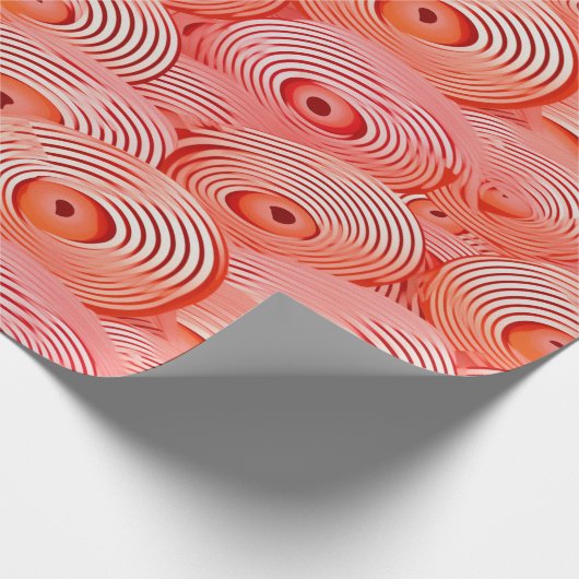 Perzik Fuzz Abstract Botanisch Fruitig Patroon 19 Cadeaupapier (Hoek)