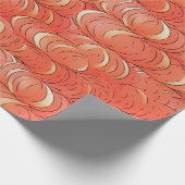 Perzik Fuzz Abstract Botanisch Fruitig Patroon 1 Cadeaupapier (Hoek)